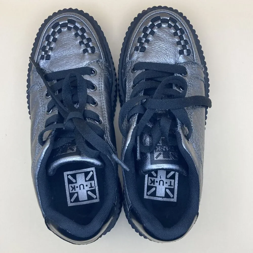 T.U.K Graphite Casbah Creeper Platform Goth Shoes Size Womens 5 Men 3 Kids 3